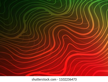 Dark Green, Red vector doodle blurred pattern. An elegant bright illustration with lines in Natural style. The best blurred design for your business.