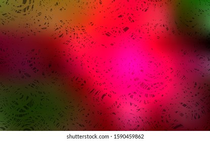 Dark Green, Red vector doodle bright layout. Doodle illustration of roses in Origami style with gradient. The pattern can be used for coloring books and pages for kids.