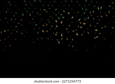 Diseño de doodles vectores rojos, verde oscuro. Hojas abstractas con gradiente en un fondo simple. Diseño completamente nuevo para su negocio.