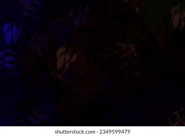 Dark Green, Red vector doodle pattern with leaves. Doodle illustration of leaves in Origami style with gradient. Doodle design for your web site.