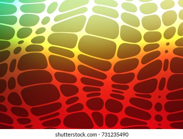 Dark Green, Red vector doodle blurred background. An elegant bright illustration with lines in Natural style. Hand painted design for web, leaflet, textile.