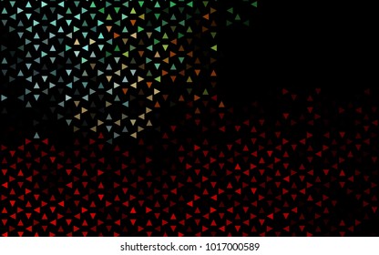 Dark Green, Red vector geometric simple minimalistic background, which consist of triangles on white background. Triangular pattern with gradient for your business design. 