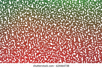 Dark Green, Red vector geometric simple minimalistic background, which consist of triangles on white background. Triangular pattern with gradient for your business design. 