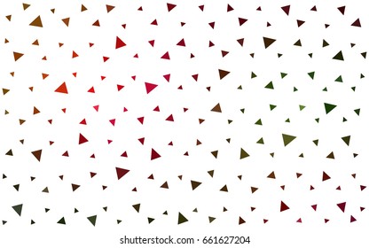 Dark Green, Red vector geometric simple minimalistic background, which consist of triangles on white background. Triangular pattern with gradient for your business design. 