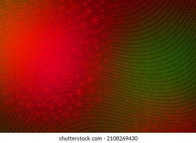 Verde oscuro, rojo vector brillante ilustración abstracta con gotas borrosas de lluvia. Burbujas borrosas sobre fondo abstracto con gradiente colorido. Diseño inteligente para anuncios comerciales.