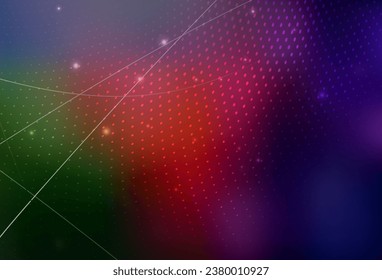 Verde oscuro, rojo vector brillante ilustración abstracta con gotas borrosas de lluvia. Hermosa ilustración de color con círculos borrosos en estilo natural. Plantilla moderna para la página de inicio.