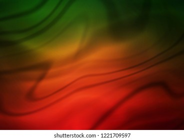 Dark Green, Red vector glossy abstract background. A vague abstract illustration with gradient. A completely new template for your business design.