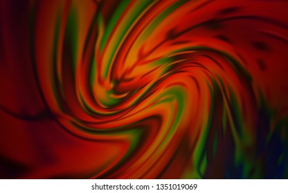 Dark Green, Red vector glossy abstract backdrop. Glitter abstract illustration with gradient design. New way of your design.