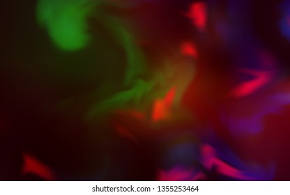 Dark Green, Red vector glossy abstract backdrop. An elegant bright illustration with gradient. Elegant background for a brand book.