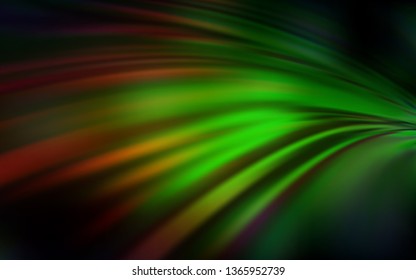 Dark Green, Red vector glossy abstract layout. New colored illustration in blur style with gradient. Blurred design for your web site.