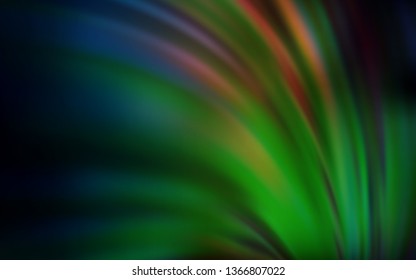 Dark Green, Red vector glossy abstract backdrop. An elegant bright illustration with gradient. Smart design for your work.