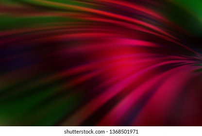 Dark Green, Red vector glossy abstract background. Abstract colorful illustration with gradient. Smart design for your work.