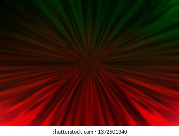 Dark Green, Red vector glossy abstract template. A vague abstract illustration with gradient. The best blurred design for your business.