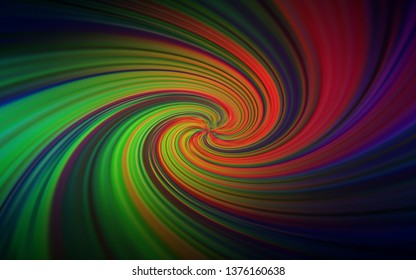 Dark Green, Red vector glossy abstract backdrop. Colorful abstract illustration with gradient. Blurred design for your web site.