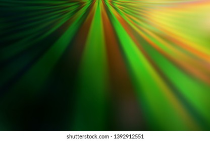 Dark Green, Red vector glossy abstract backdrop. Glitter abstract illustration with gradient design. The best blurred design for your business.