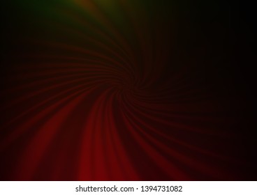 Dark Green, Red vector glossy abstract template. Modern geometrical abstract illustration with gradient. The elegant pattern for brand book.