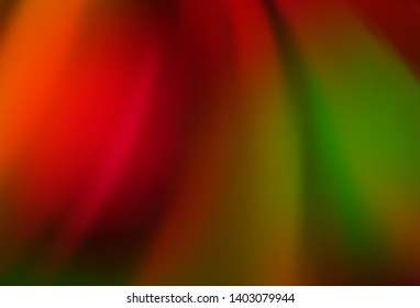 Dark Green, Red vector glossy abstract layout. Colorful abstract illustration with gradient. Smart design for your work.