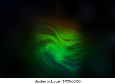Dark Green, Red vector glossy abstract backdrop. Creative illustration in halftone style with gradient. The best blurred design for your business.
