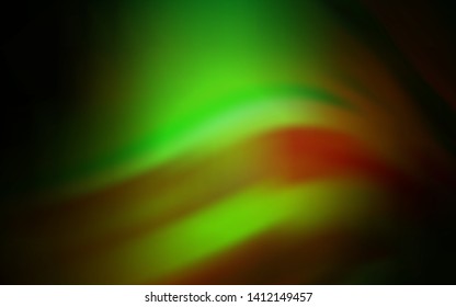 Dark Green, Red vector glossy abstract background. New colored illustration in blur style with gradient. New design for your business.