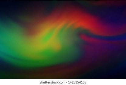 Dark Green, Red vector glossy abstract background. Creative illustration in halftone style with gradient. Smart design for your work.