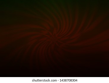 Dark Green, Red vector glossy bokeh pattern. Colorful illustration in blurry style with gradient. The blurred design can be used for your web site.
