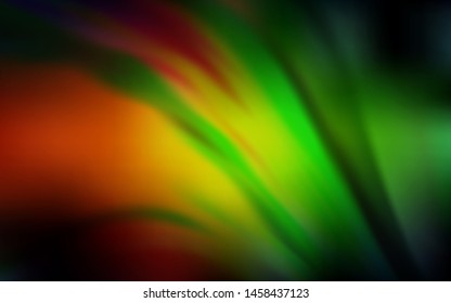 Dark Green, Red vector glossy abstract background. Glitter abstract illustration with gradient design. New way of your design.