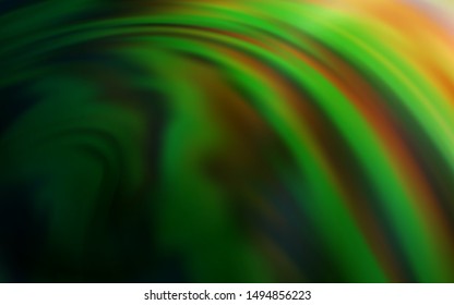 Dark Green, Red vector glossy abstract layout. Colorful abstract illustration with gradient. Background for a cell phone.
