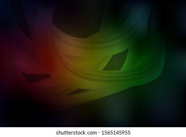 Dark Green, Red vector glossy abstract background. Shining colorful illustration in smart style. Smart design for your work.