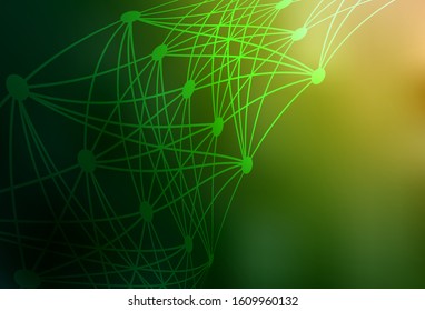 Dark Green, Red vector glossy abstract backdrop. Creative illustration in halftone style with gradient. Blurred design for your web site.