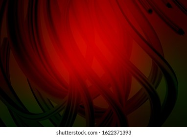 Dark Green, Red vector glossy abstract layout. New colored illustration in blur style with gradient. New style for your business design.