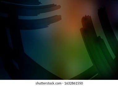 Dark Green, Red vector glossy abstract background. Colorful illustration in abstract style with gradient. The best blurred design for your business.