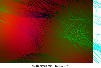 Diseño abstracto de color verde oscuro, vector rojo brillante. Ilustración abstracta moderna con degradado. El mejor diseño borroso para su negocio.