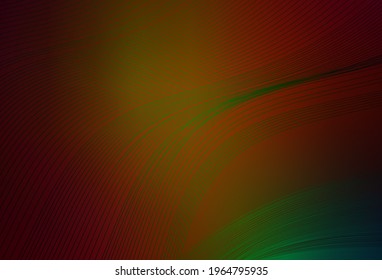 Dark Green, Red vector glossy abstract backdrop. An elegant bright illustration with gradient. New style for your business design.