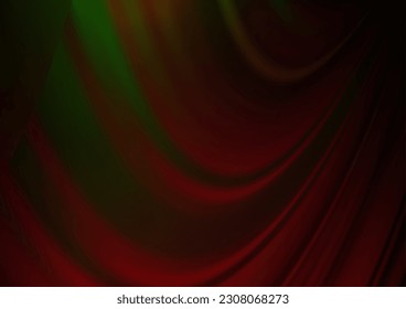Dark Green, Red vector glossy abstract background. Colorful illustration in blurry style with gradient. Brand new design for your business.
