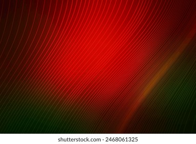 Dark Green, Red vector glossy abstract background. A completely new colored illustration in blur style. New design for your business.