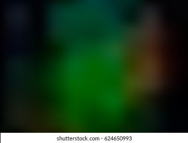 Dark Green, Red vector glow blurred background. Art design pattern. Glitter abstract illustration with elegant bright gradient design.
