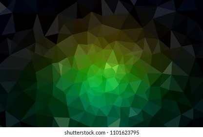 Dark Green, Red vector gradient triangles pattern. Elegant bright polygonal illustration with gradient. A new texture for your web site.