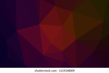 Dark Green, Red vector gradient triangles template. Colorful abstract illustration with triangles. Triangular pattern for your design.