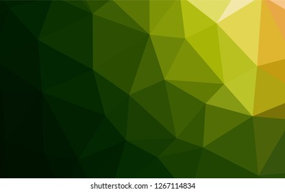 Dark Green, Red vector gradient triangles texture. Creative geometric illustration in Origami style with gradient. Triangular pattern for your design.