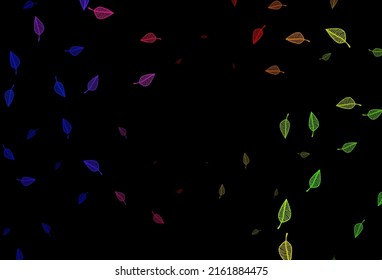 Dark Green, Red vector hand painted texture. An elegant bright illustration with leaves in Natural style. Pattern for brand book.