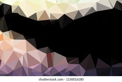 Dark Green, Red vector hexagon mosaic texture. A sample with polygonal shapes. Brand new design for your business.