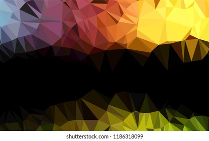 Dark Green, Red vector hexagon mosaic template. Colorful abstract illustration with gradient. The completely new template can be used for your brand book.
