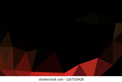 Dark Green, Red vector hexagon mosaic cover. Geometric illustration in Origami style with gradient.  Brand new design for your business.