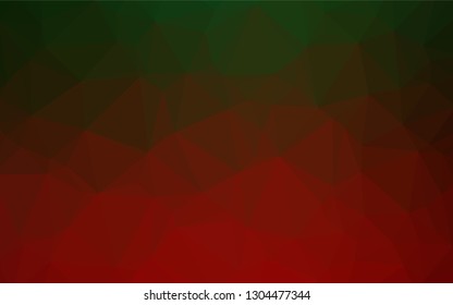 Dark Green, Red vector hexagon mosaic cover. Colorful abstract illustration with gradient. The completely new template can be used for your brand book.