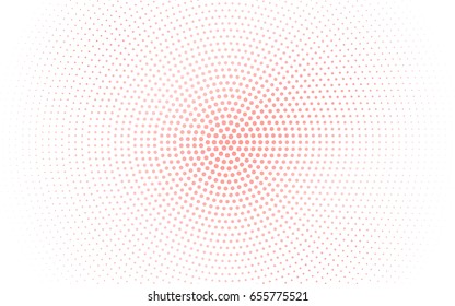 Dark Green, Red vector illustration which consist of circles. Dotted gradient design for your business. Creative geometric background in halftone style with colored spots.