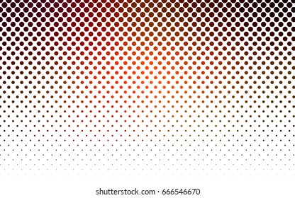 Dark Green, Red vector illustration which consist of circles. Dotted gradient design for your business. Creative geometric background in halftone style with colored spots.