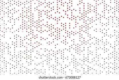 Dark Green, Red vector illustration which consist of circles. Dotted gradient design for your business. Creative geometric background in halftone style with colored spots.