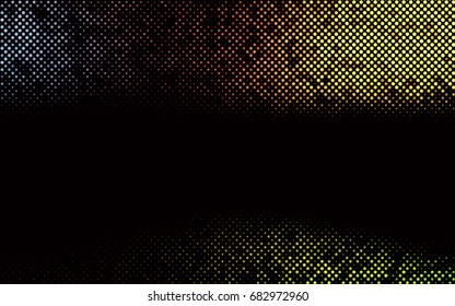 Dark Green, Red vector illustration which consist of circles. Dotted gradient design for your business. Creative geometric background in halftone style with colored spots.