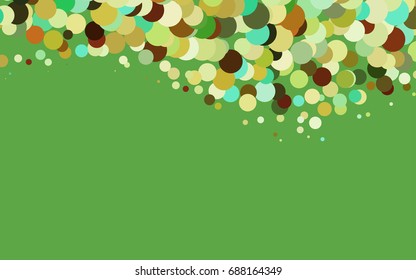 Dark Green, Red vector illustration which consist of circles. Dotted gradient design for your business. Creative geometric background in halftone style with colored spots.
