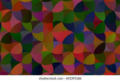Dark Green, Red vector illustration which consist of circles. Dotted gradient design for your business. Creative geometric background in halftone style with colored spots.
